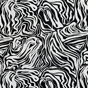 TECIDO DE MALHA LIGANETE | 1m X 1,50m | Est: Zebra