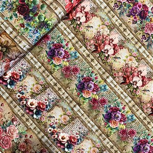 TRICOLINE BARRADA DIGITAL | 0,55cm X 1,50m - 100% Algodão | Linda 3355