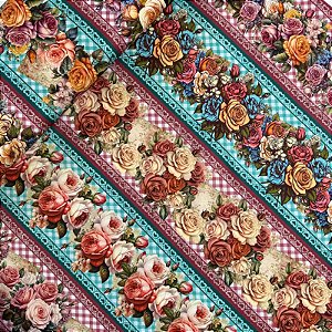 TRICOLINE BARRADA DIGITAL | 0,55cm X 1,50m - 100% Algodão | Bella 3360