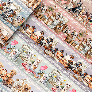 TRICOLINE BARRADA DIGITAL | 1,50m - 100% Algodão | Cachorrinhos 2