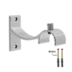 SUPORTE PARA CORTINA | Aluminio - Grosso | PERFIL INVERTIDO CROMADO