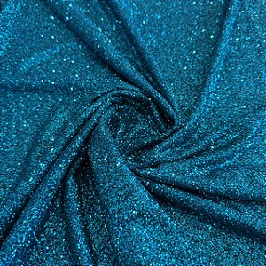 TECIDO TULE EXPLOSÃO C/GLITTER | 1,40m | Azul Petroleo