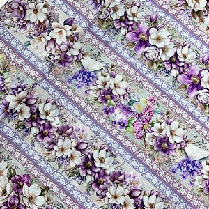 TRICOLINE BARRADA DIGITAL | 0,55cm X 1,50m | Flores do Campo Lilás