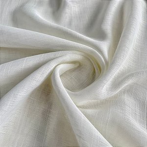 TECIDO VOIL FLAME BORA BORA | 3m - 100% Poliés | Marfim