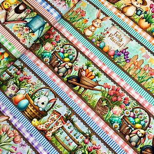 TRICOLINE BARRADA DIGITAL PÁSCOA | 0,55cm X 1,50m | Páscoa Colorida 3316