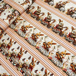 TRICOLINE BARRADA DIGITAL PÁSCOA | 0,55cm X 1,50m | Páscoa Chá com Coelho 2564