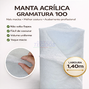 Manta Acrílica Gramatura 100 – Alta Qualidade | 1,40m