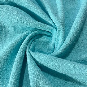 Tecido Atoalhado Felpudo | 100% Algodão - 1,40m | Ciano