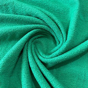 Tecido Atoalhado Felpudo | 100% Algodão - 1,40m | Verde Bandeira