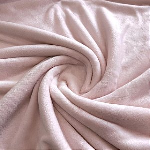 MANTA FLEECE FLANELADO DUBLADO PREMIUM 100% Poliéster - 1,60m Rosa Bebê