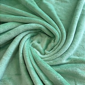 MANTA FLEECE FLANELADO DUBLADO PREMIUM | 100% Poliéster - 1,60m | Verde Claro