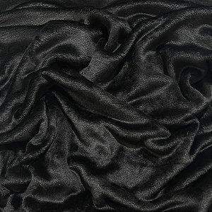 MANTA FLEECE FLANELADO DUBLADO PREMIUM | 100% Poliéster - 1,60m | PRETO
