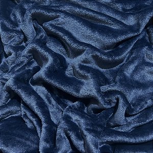 MANTA FLEECE FLANELADO DUBLADO PREMIUM | 100% Poliéster - 1,60m | AZUL NOITE