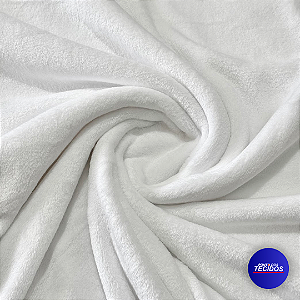 Tecido Fleece Liso Premium – Super Macio e Quentinho | 1m X 1,60m | Branco 501