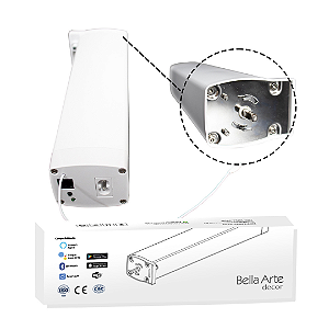 Motor WiFi Para Cortina Trilho Motorizado Automático Branco Silencioso