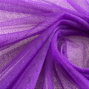 Tule Com Glitter tradicional - 1,50m - Violeta
