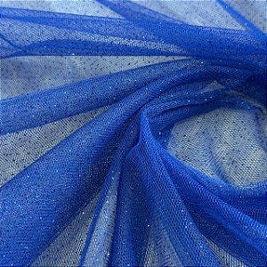 Tule Com Glitter tradicional - 1,50m - Azul Royal