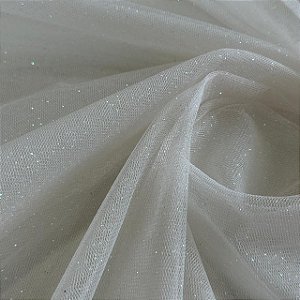 Tule Com Glitter tradicional - 1,50m - Pérola