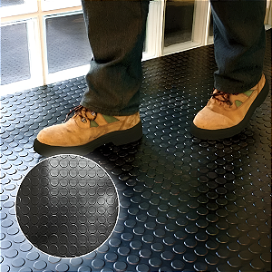PISO LAMINADO MOEDA - 0,50cm X 1,20m 100% PVC - PRETO