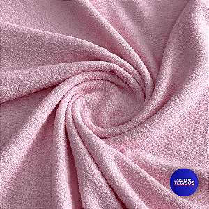 Tecido Atoalhado Felpudo 100% Algodão – Alta Absorção e Maciez - 0,50cm X 1,40m - ROSA BEBÊ