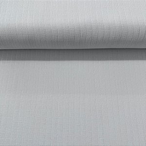 Tecido Fralda Quadriculada LIsa Fio 20/1 | 100% Algodão - 0,70cm | Branco