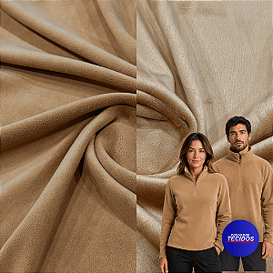 Tecido Malha Térmica Fleece Alpine Premium | 1,65m | Caramelo
