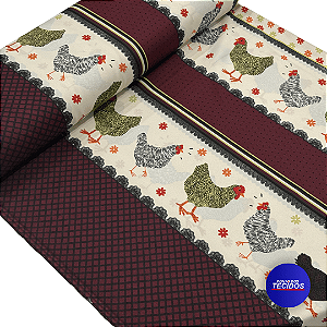 Tecido Oxford Estampado | 100% Poliéster 1,47m | Galinheiro 148