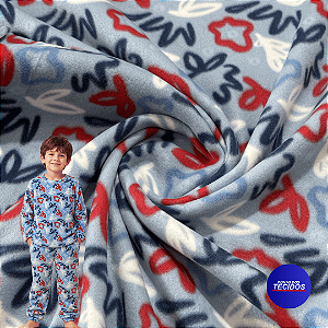 Tecido Soft Importado Estampado | 1,60m | FLR 7-2 AIR BLUE