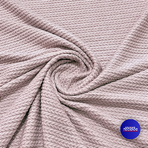Tecido Malha Tricot Correntes Com Viscose - 1,45m - Rosa Claro