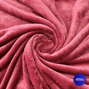 Tecido Fleece Liso Premium – Super Macio e Quentinho | 1m X 1,60m | Vermelho Pêssego