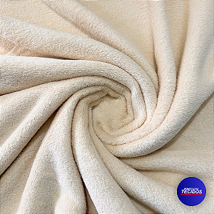 Tecido Fleece Liso Premium – Super Macio e Quentinho | 1m X 1,60m | Creme 296