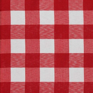 Tecido Xadrez de Poliéster | 1,40m - 2cm x 2cm | Vermelho
