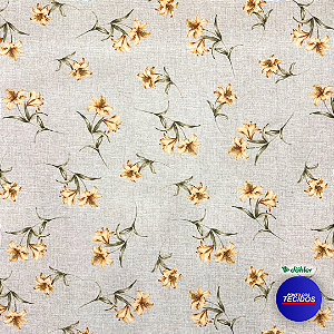 Tecido Gorgurão Decoração Belize Estampado Com Proteção 1m X 1,40m - 6437/Liria B