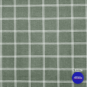 Tecido Gorgurão Decoração Belize Estampado Com Proteção 1m X 1,40m - 6425/Xadrez A