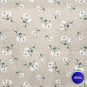 Tecido Gorgurão Decoração Belize Estampado Com Proteção 1m X 1,40m - 6437 Liria A