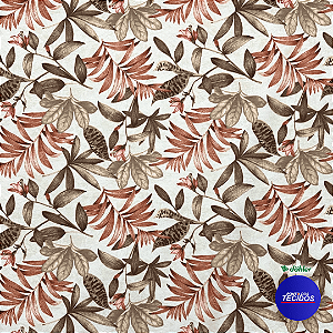 Tecido Gorgurão Decoração Belize Estampado Com Proteção 1m X 1,40m - 6441 / Selva C