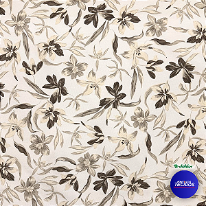 Tecido Gorgurão Decoração Belize Estampado Com Proteção 1m X 1,40m - 6436 / Floralis A