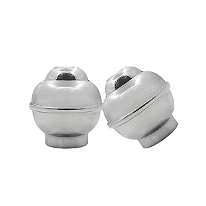PAR PONTEIRA BOLA ALUMINIO GROSSA (28 mm) | CROMADO
