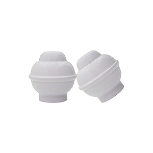 PAR PONTEIRA BOLA ALUMINIO GROSSA (28 mm) | BRANCO