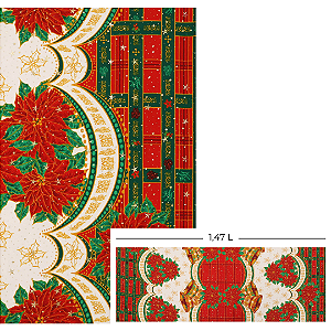 Tecido Oxford Estampado Natalino Gotas de Estrela 1m X 1,47 - Bicos de Papagaio e Sinos 005