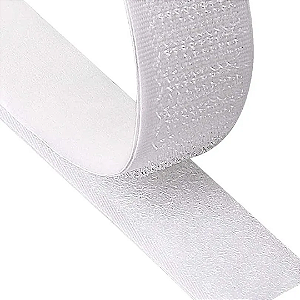 Fecho de Contato Auto Adesivo 25mm -1m X 2,5cm Branco - 8001