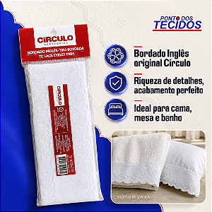 Bordado Ingles - 5cm - Branco 8001