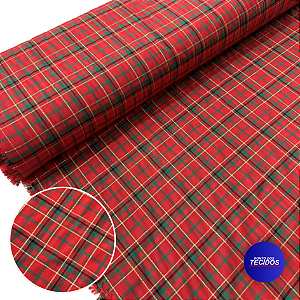 Tricoline Amaciado com Fios Dourados Natalino - 1m X 1,50m - 1062