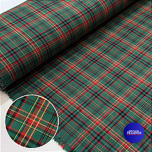 Tricoline Amaciado com Fios Dourados Natalino - 1m X 1,50m - 1059