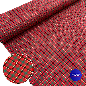 Tricoline Amaciado com Fios Dourados Natalino - 1m X 1,50m - 1057