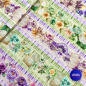 Tricoline Estampada Bahamas Digital Premium - 0,55cm X 1,50m 100% Algodao - Des. 9017 E584