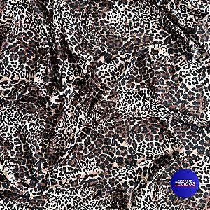 Malha Fria Liganete Estampada - 1m X 1,50m - Animal Print Onça