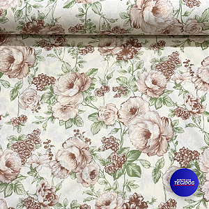 Tecido Percal 150 Fios 100% Algodão - 1m X 2,50m - Amarulla Marfim