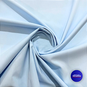 Tecido Percal 200 Fios 100% Algodão - 1m X 2,50m - Azul Bebe