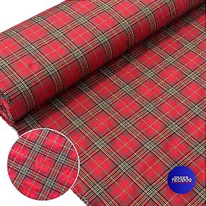 Tricoline Amaciado com Fios Dourados Natalino - 1m X 1,50m - 1058